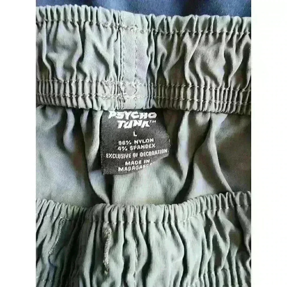 Psycho Tuna Men's Board Shorts Swim Trunks Size L Gray Drawstring Waist Stretch - Picture 3 of 4